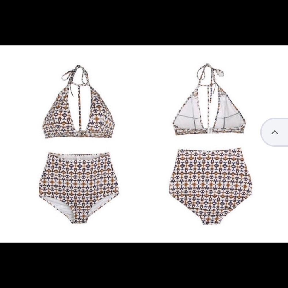 Pattern Cut Out Bikini